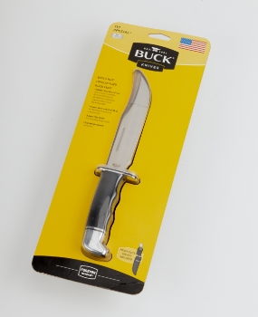 Knife in trapped blister packaging