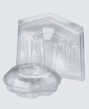 Clear Round and Angled Clamshells